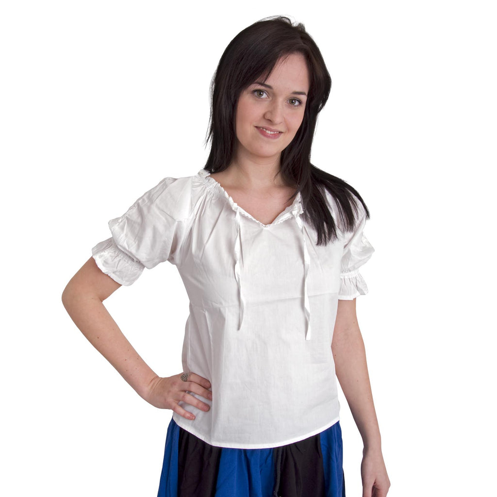 Produktbild Medeltida kortärmad blus Sandra vit