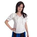 Produktbild Medeltida kortärmad blus Sandra vit