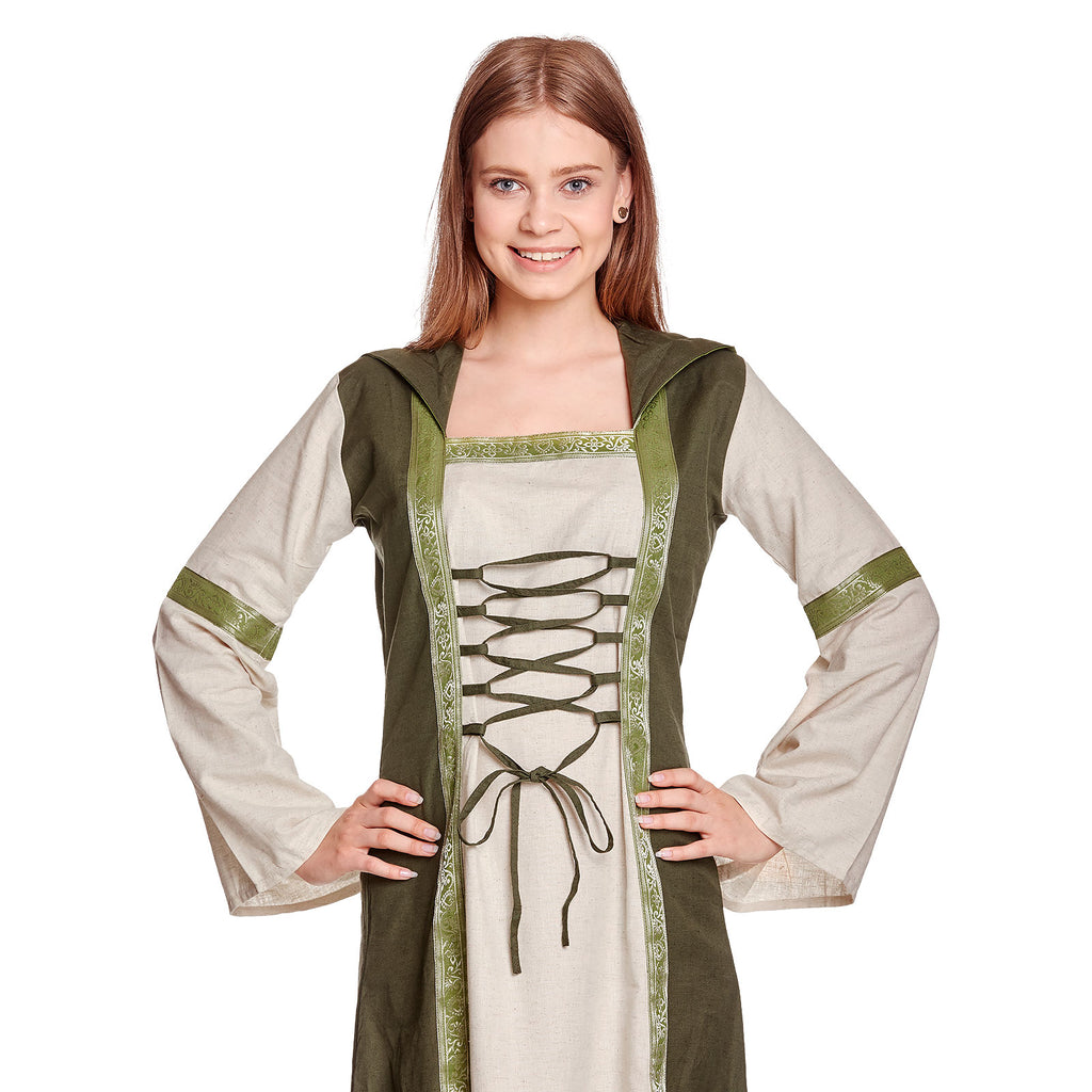 Produktbild Rebecca Medeltidsklänning natur-grön