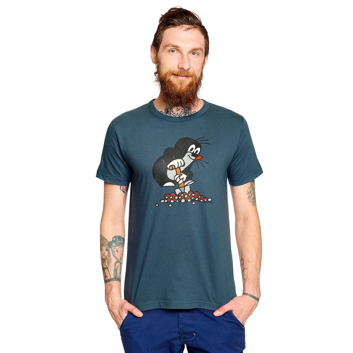 Produktbild Blå T-shirt med Lilla Mullvaden