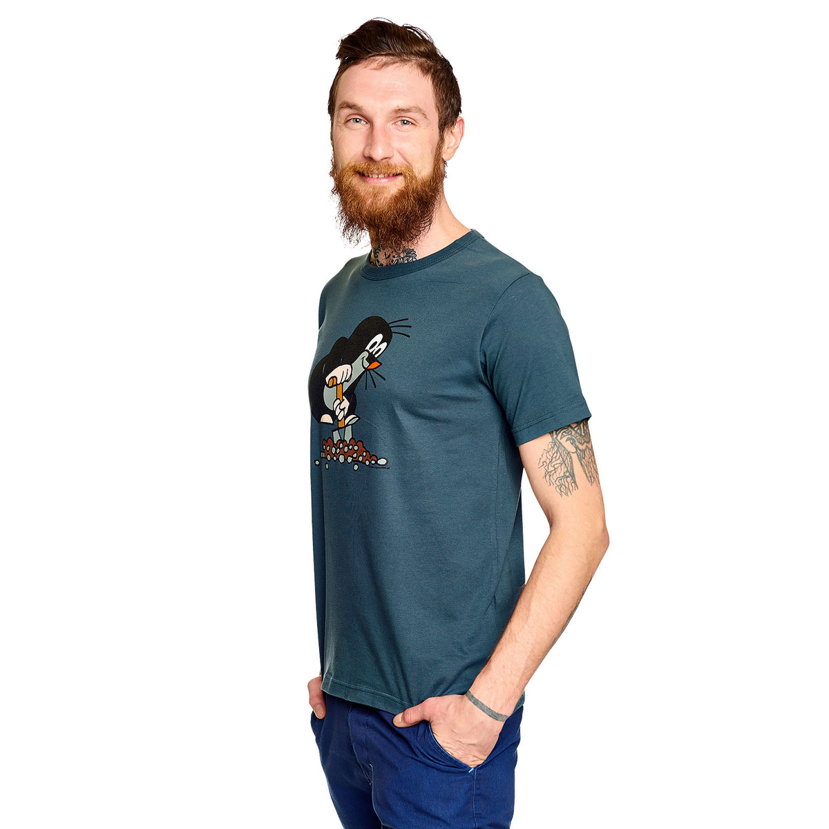 Produktbild Blå T-shirt med Lilla Mullvaden
