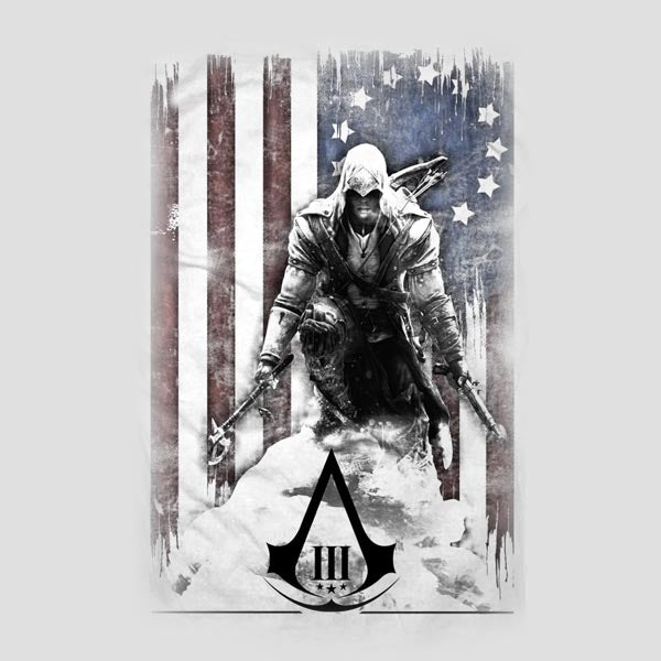 Produktbild Assassins Creed III - Bränd Flagga T-shirt vit