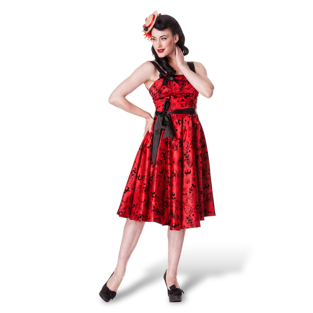 Produktbild Rockabilly-klänning Tattoo Flock