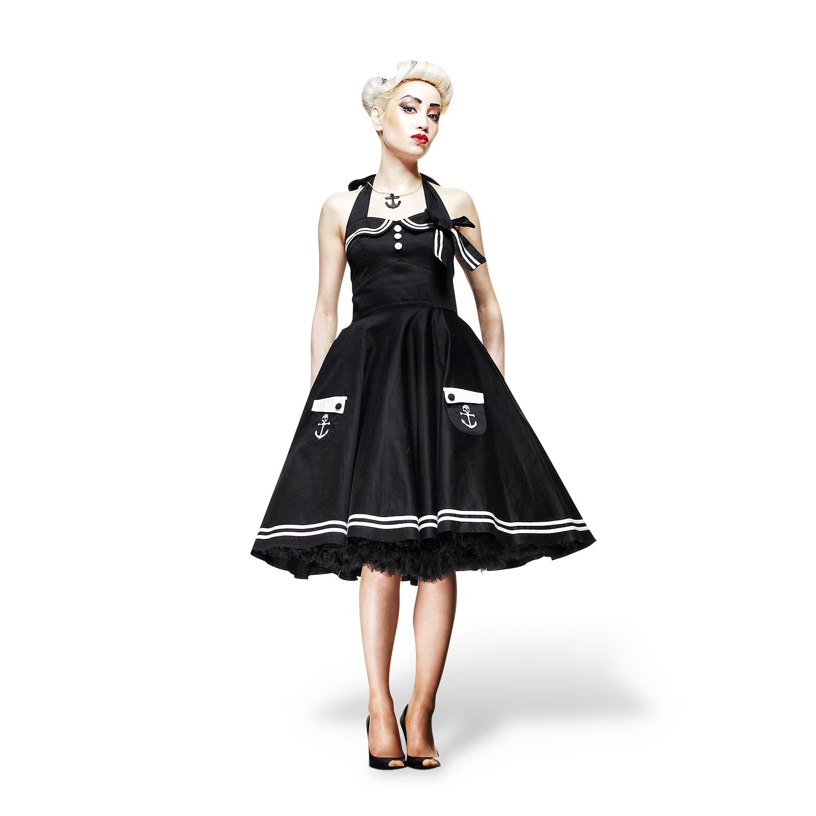 Produktbild Rockabilly-klänning Motley svart