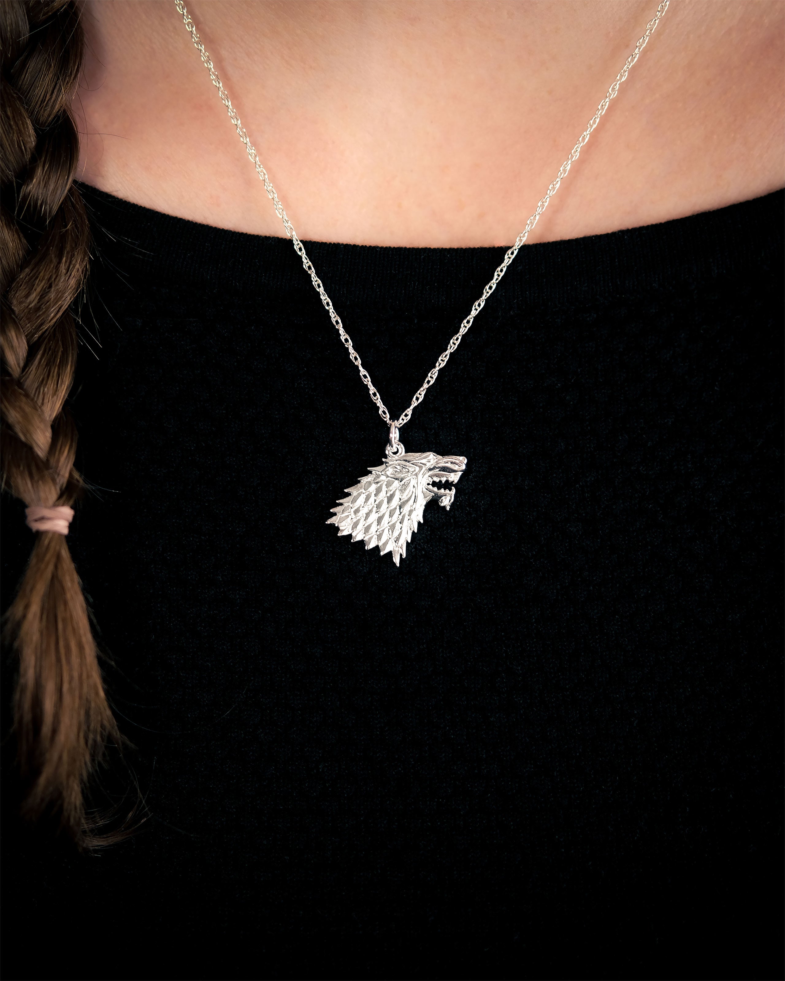 Produktbild Game of Thrones - Stark Vapensköld Halsband Silver