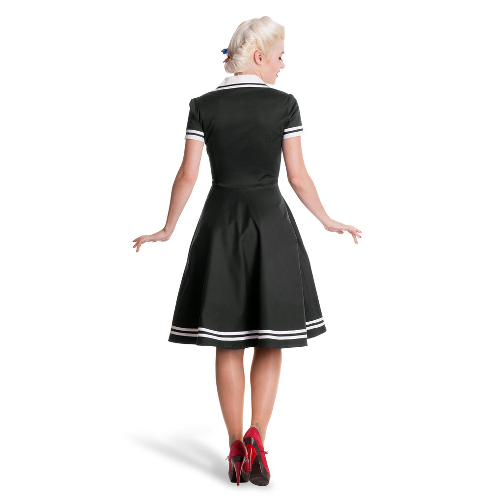 Produktbild Rockabilly Seafarer Klänning svart