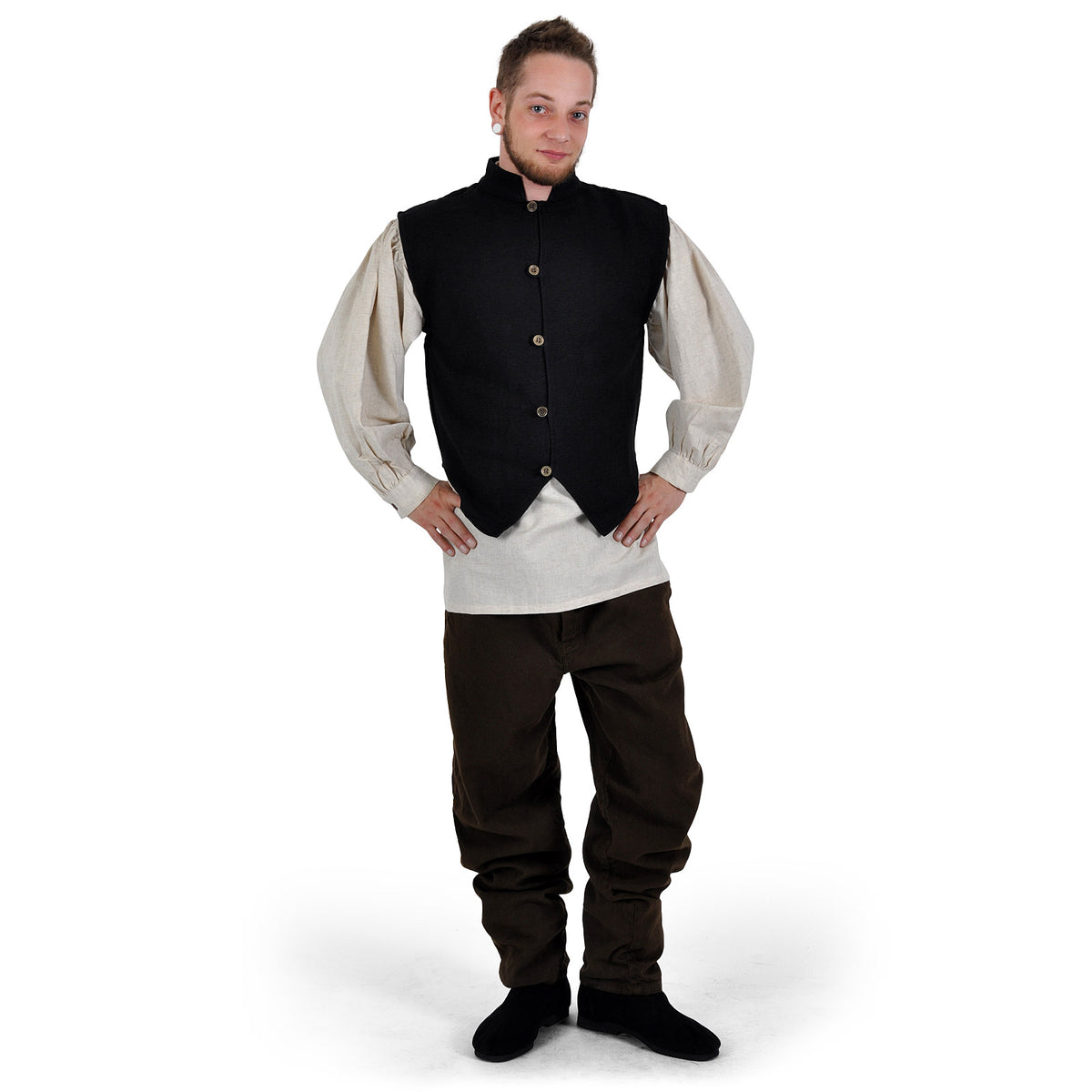 Produktbild Medeltida väst Johann svart