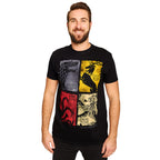 Produktbild Game of Thrones - Vapensköldar distressed T-shirt svart