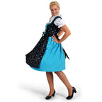 Produktbild Dirndl Edelweiß - Traditionell klänning brun/turkos med blusinlägg