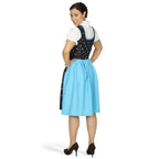 Produktbild Dirndl Edelweiß - Traditionell klänning brun/turkos med blusinlägg