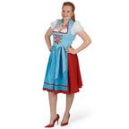 Produktbild Dirndl Petra - damkostym röd-blå
