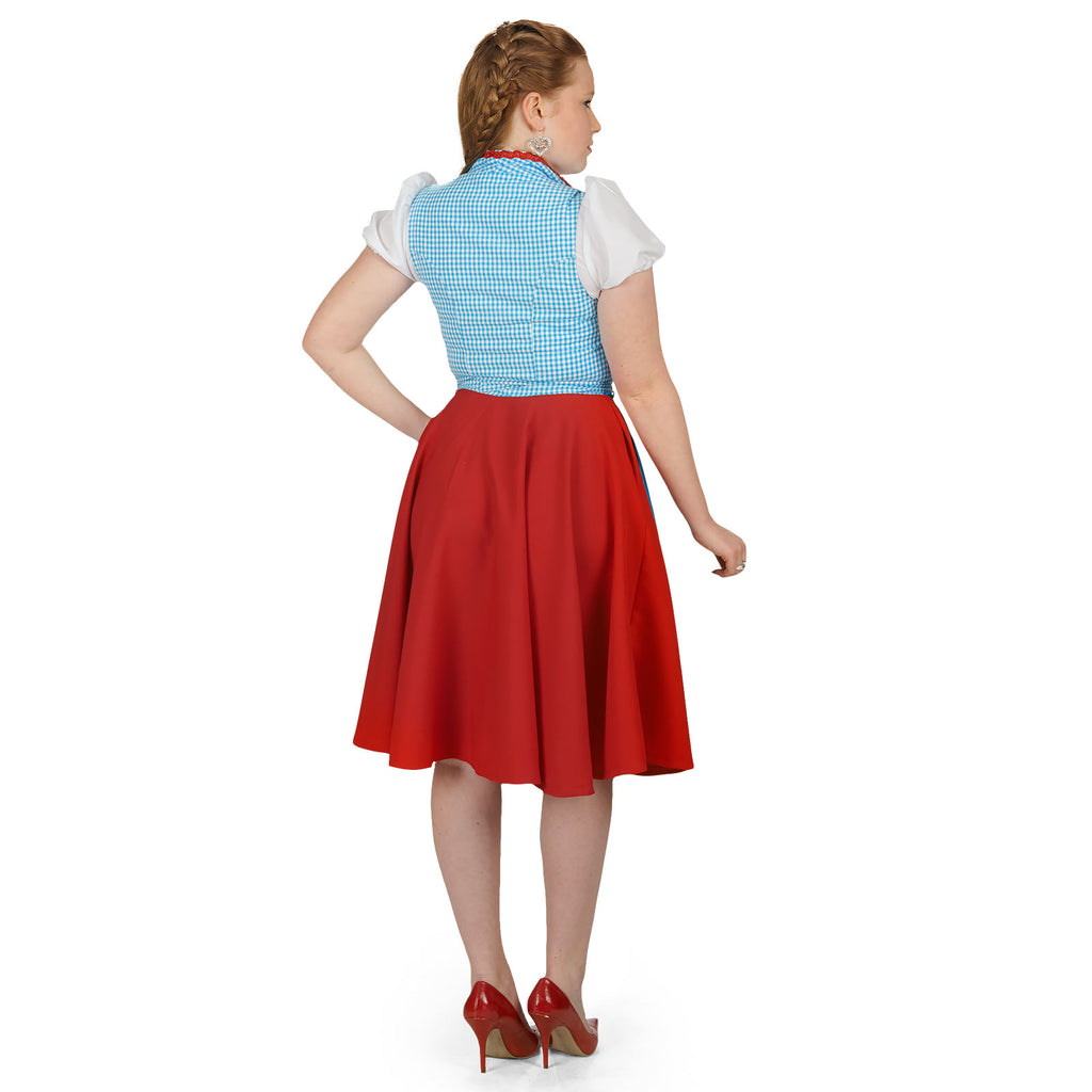 Produktbild Dirndl Petra - damkostym röd-blå