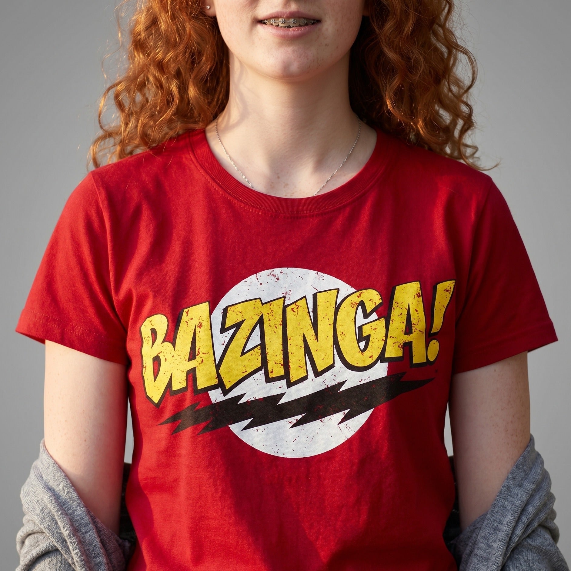Produktbild Big Bang Theory - Bazinga Full Size T-Shirt röd