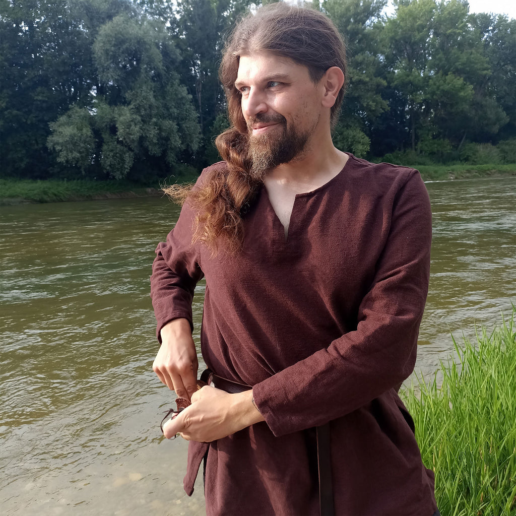 Produktbild Medeltida kort tunika Erik brun