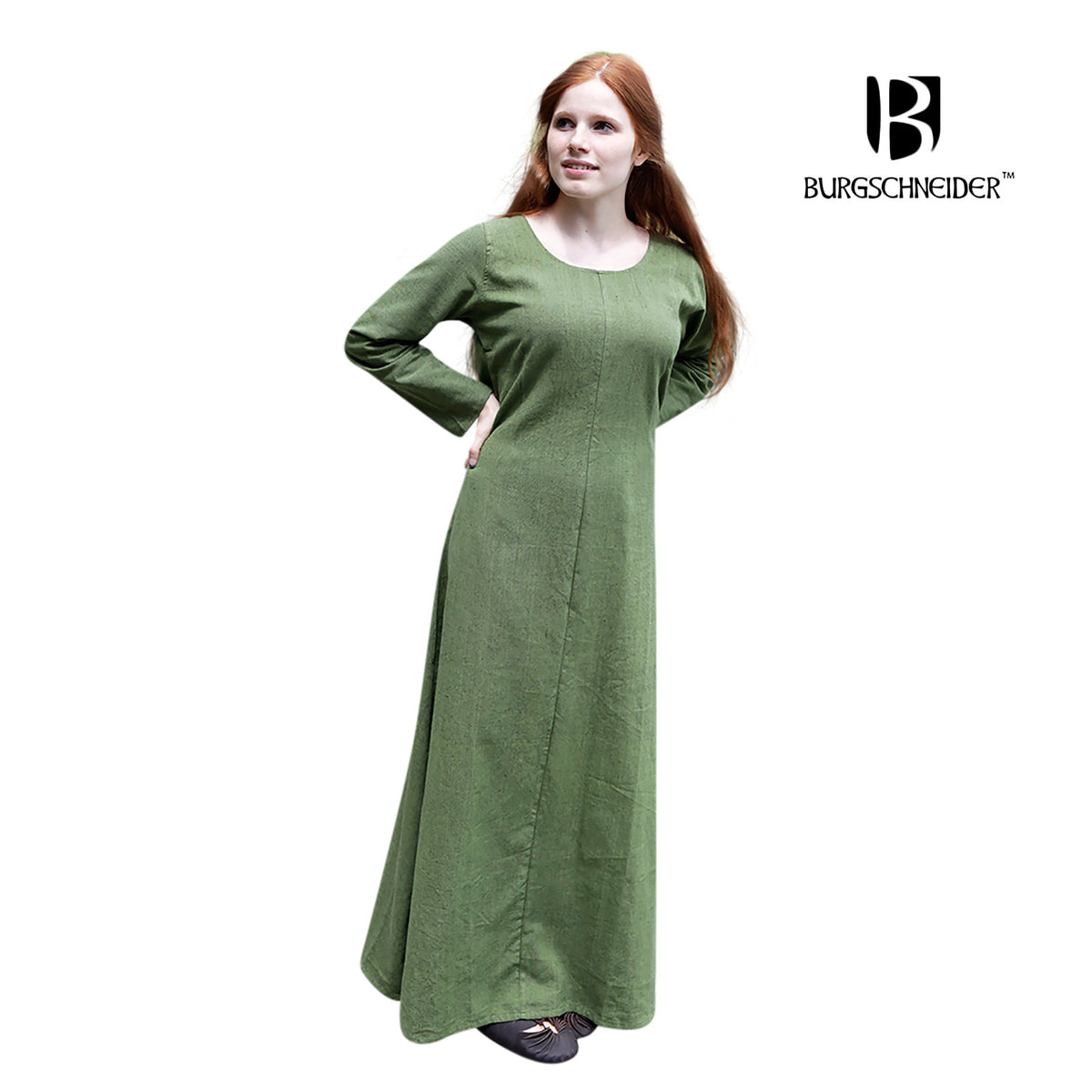 Produktbild Medeltida underklänning Freya ljusgrön