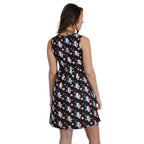 Produktbild Bambi - Stampe Flower Power svart miniklänning