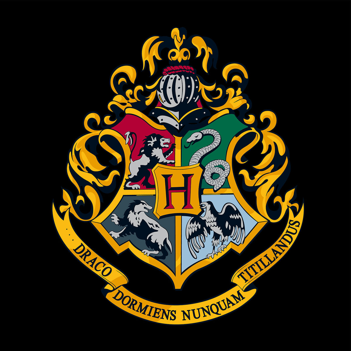 Produktbild Harry Potter - Hogwarts Hoodie svart