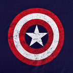 Produktbild Captain America - Distressed Shield Logo T-shirt blå