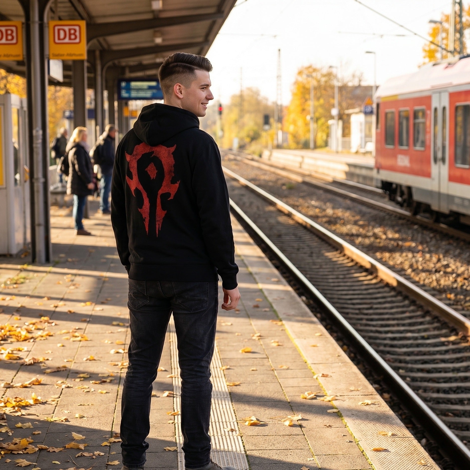Produktbild Warcraft - Svart huvtröja med Horde-logotyp
