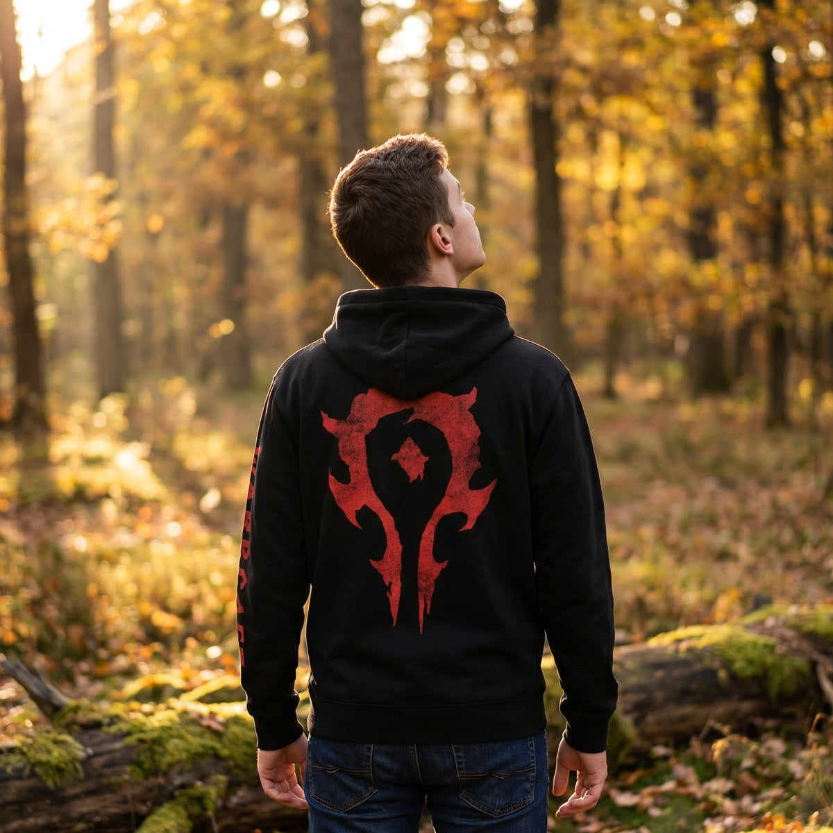 Produktbild Warcraft - Svart huvtröja med Horde-logotyp