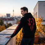 Produktbild Warcraft - Svart huvtröja med Horde-logotyp
