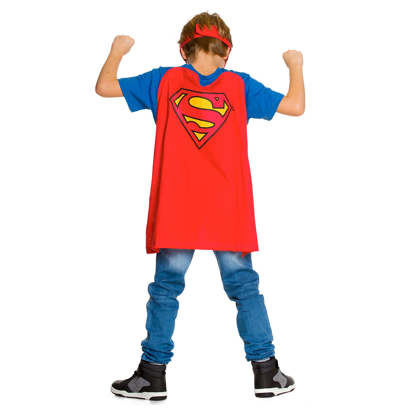 Produktbild Superman - Barn T-shirt med mantel och ögonmask