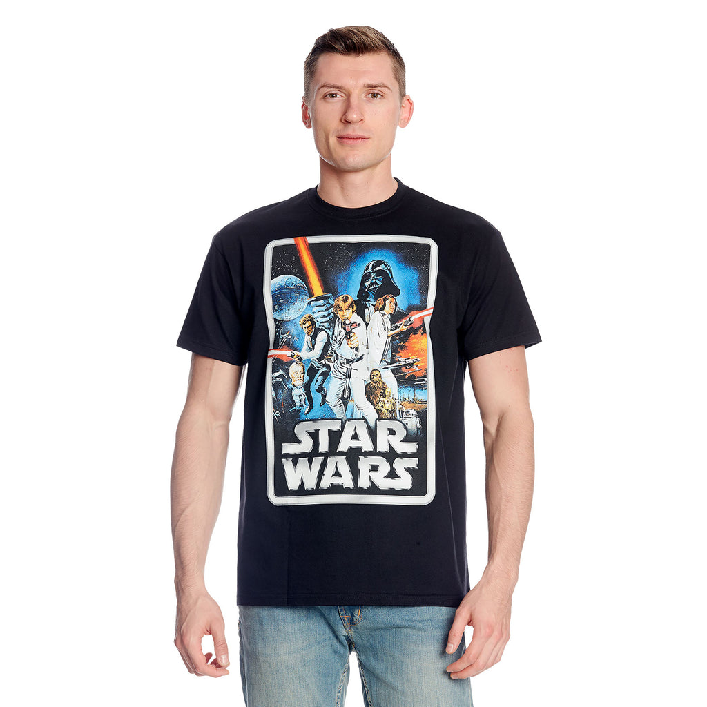Produktbild Star Wars - Retro Movie Poster T-Shirt svart