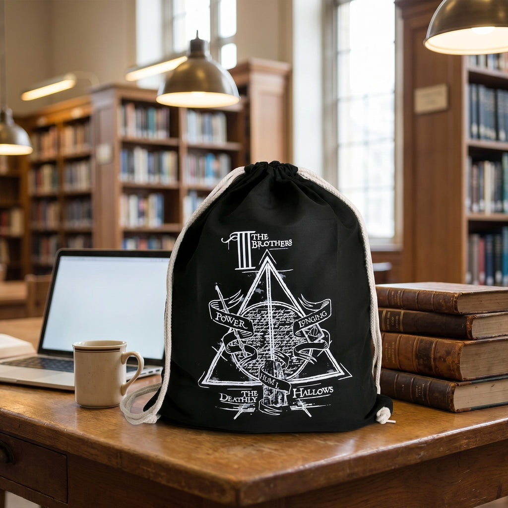 Produktbild Harry Potter - De tre bröderna svart sportpåse