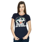 Produktbild Wonder Woman - Girls Will Save The World Dam T-shirt blå