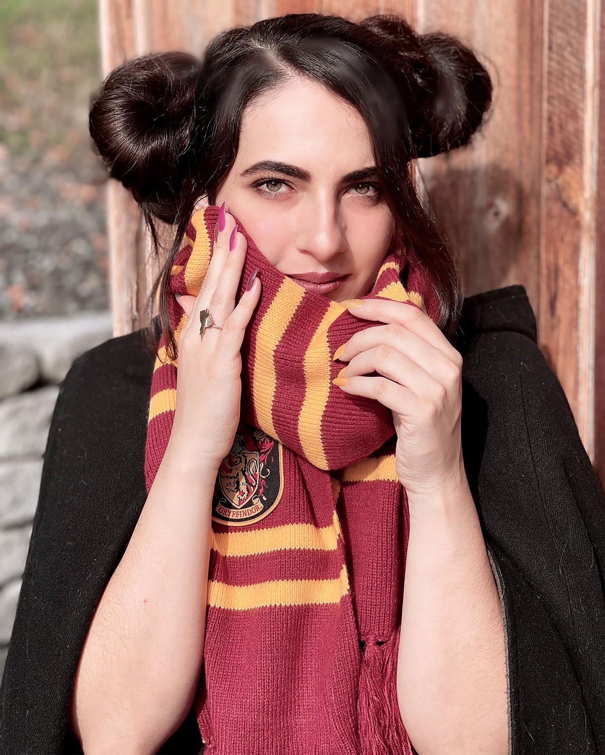 Produktbild Harry Potter - Gryffindor stickad halsduk gul-röd