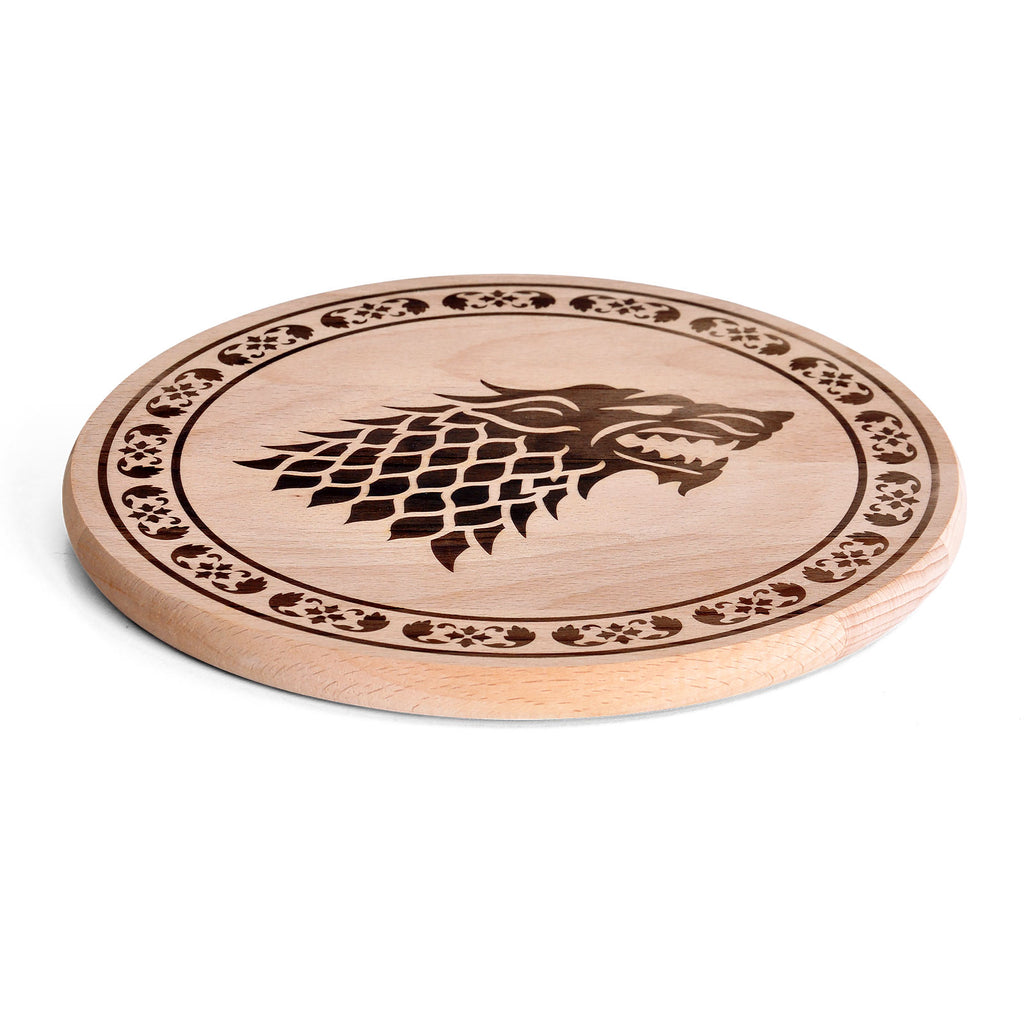 Produktbild Game of Thrones - Skärbräda i bokträ, House Stark