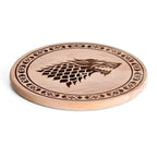 Produktbild Game of Thrones - Skärbräda i bokträ, House Stark