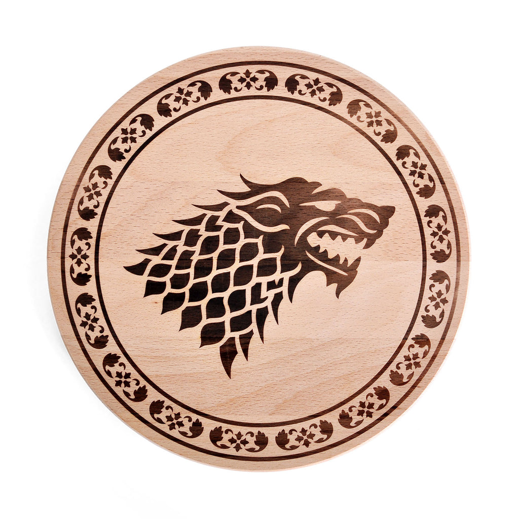 Produktbild Game of Thrones - Skärbräda i bokträ, House Stark