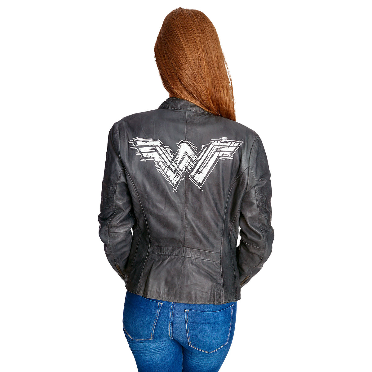 Produktbild Wonder Woman - Skinnjacka med logotyp grå