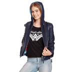 Produktbild Wonder Woman - Läderjacka med logo och huva, blå