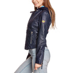 Produktbild Wonder Woman - Läderjacka med logo och huva, blå