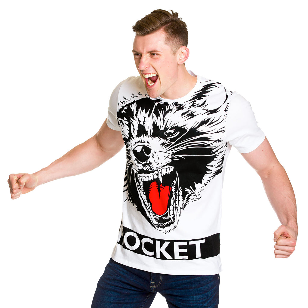 Produktbild Guardians of the Galaxy - Rocket Full Size T-Shirt vit