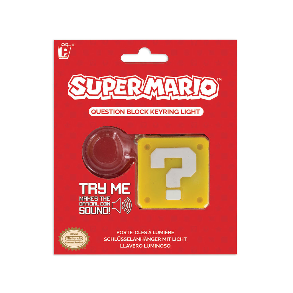 Produktbild Super Mario - frågetecken nyckelring med ljus och ljud
