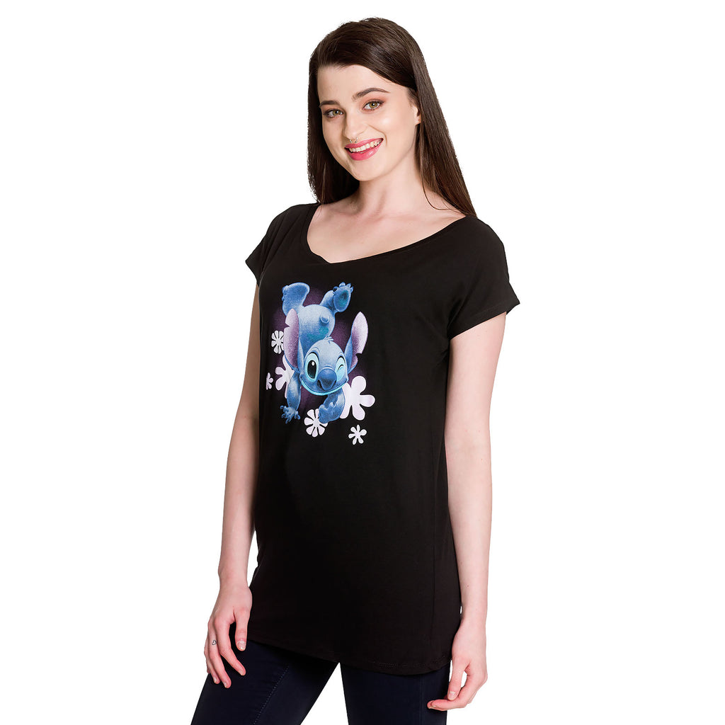 Produktbild Lilo & Stitch - Stitch T-shirt dam Loose Fit svart