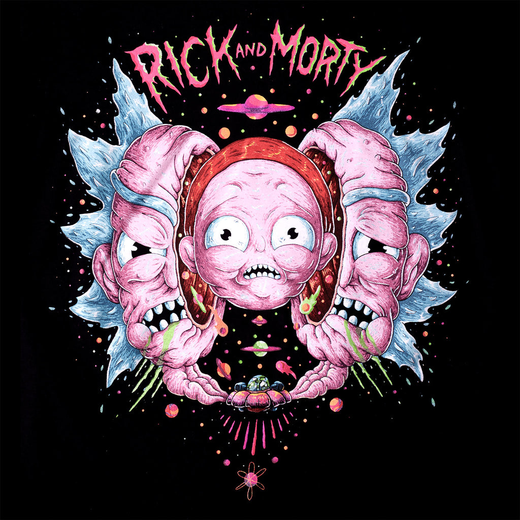 Produktbild Rick and Morty - Head Split T-shirt svart