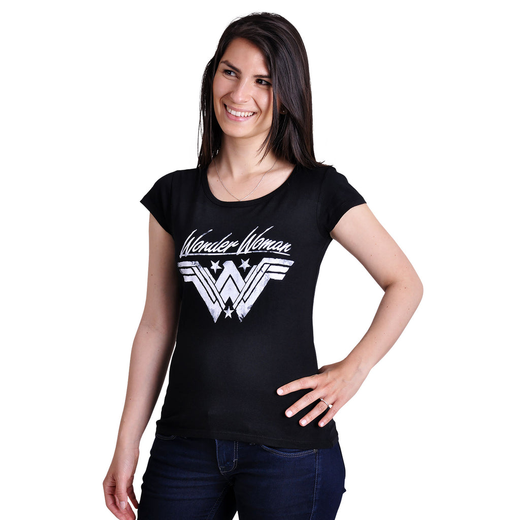 Produktbild Wonder Woman - Logo dam T-shirt svart