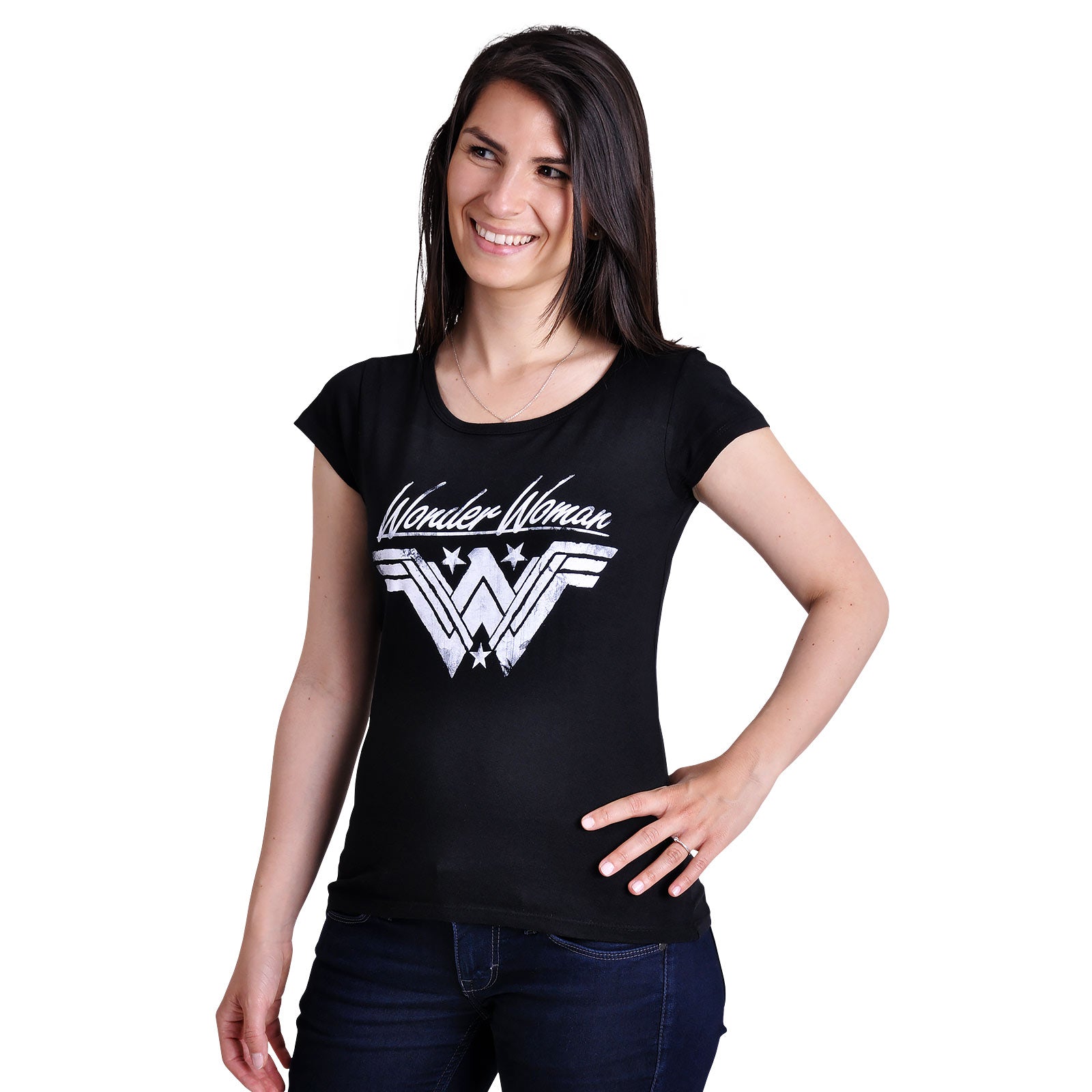 Produktbild Wonder Woman - Logo dam T-shirt svart