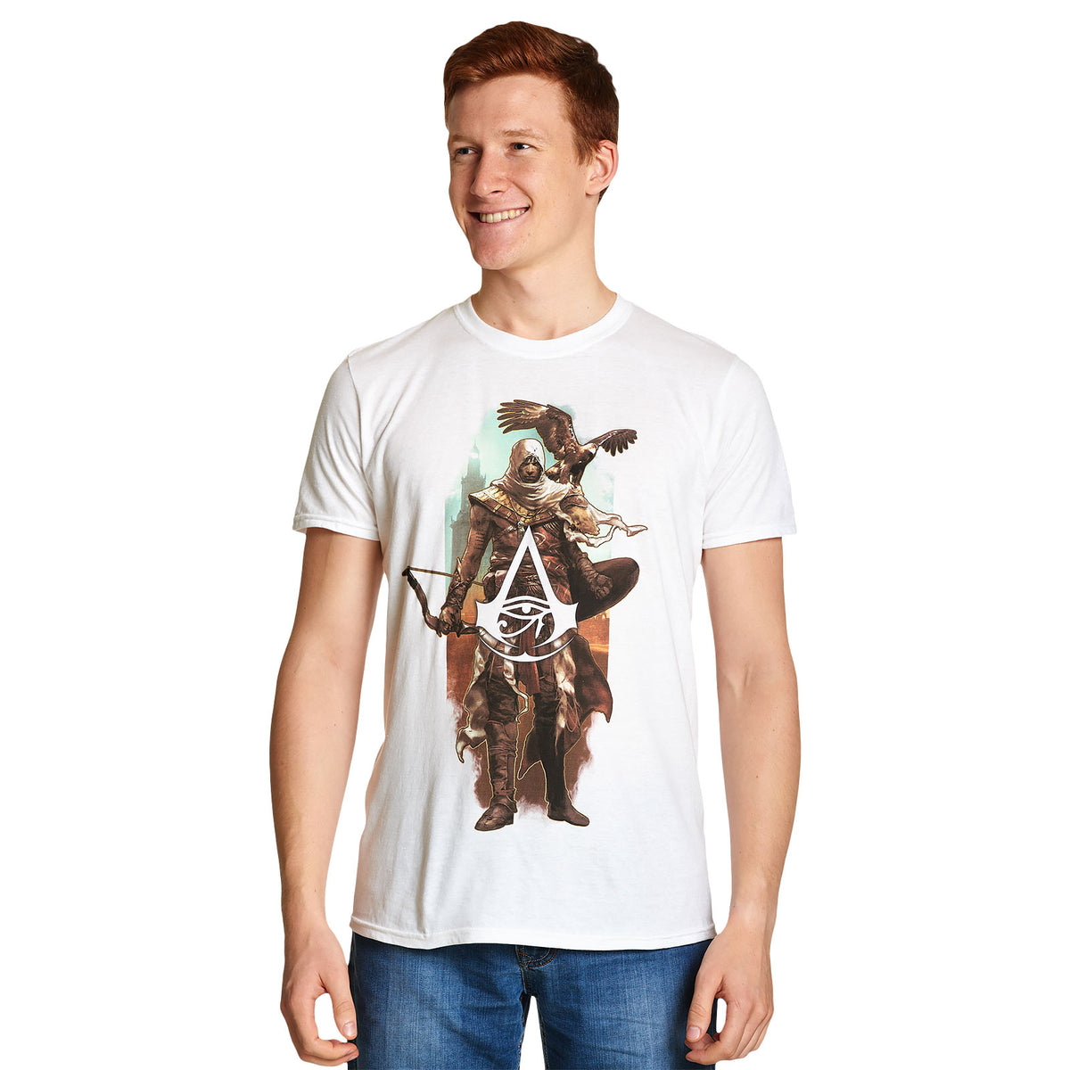Produktbild Assassins Creed - Bayek med Senu T-shirt vit