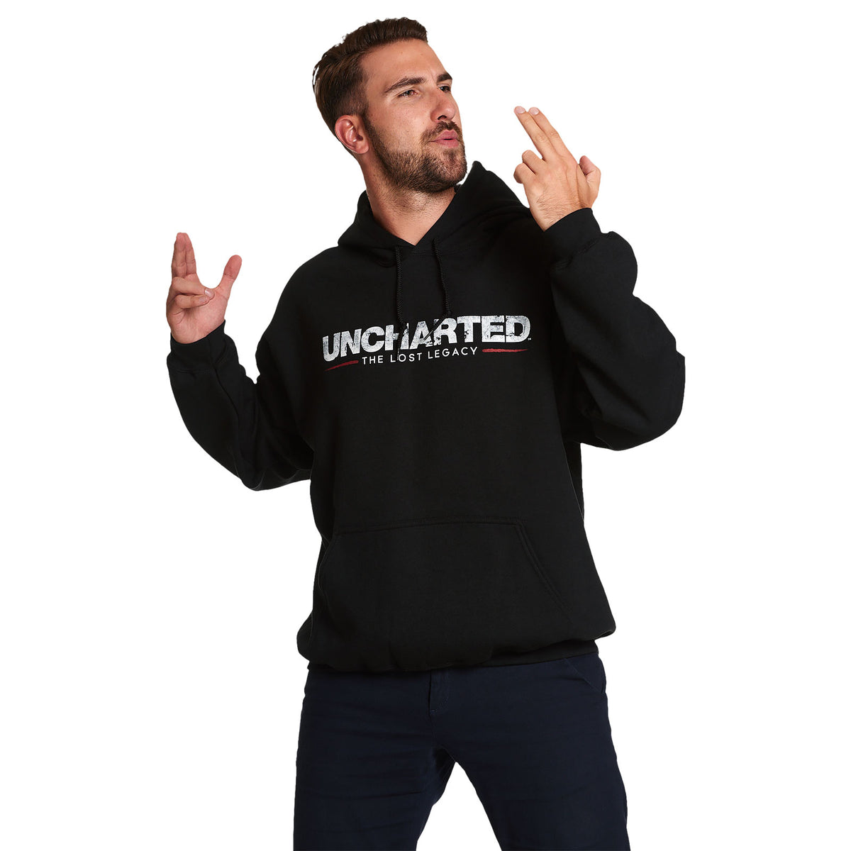 Produktbild Uncharted - Logo Hoodie svart