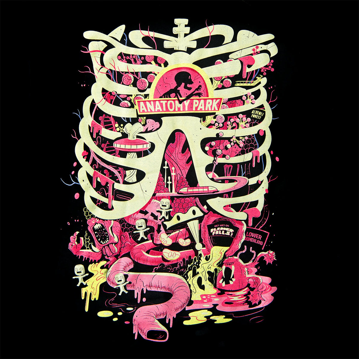 Produktbild Rick and Morty - Anatomy Park T-shirt svart
