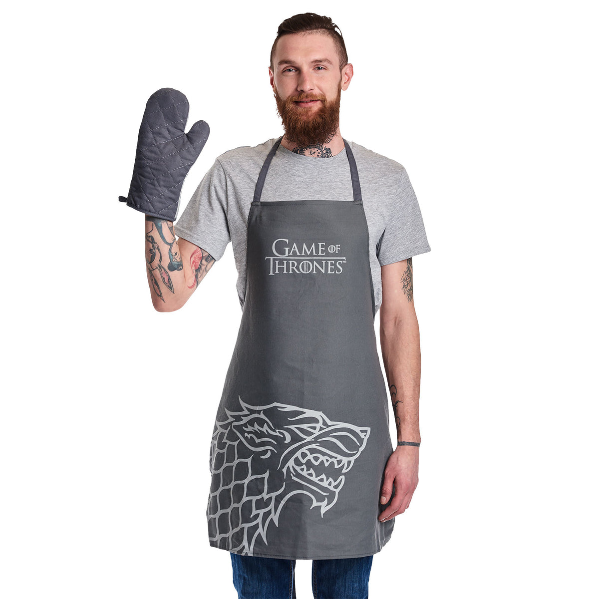 Produktbild Game of Thrones - House Stark Förkläde med Grytvante