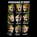Produktbild Guardians of the Galaxy - Groot Expressions Linne svart