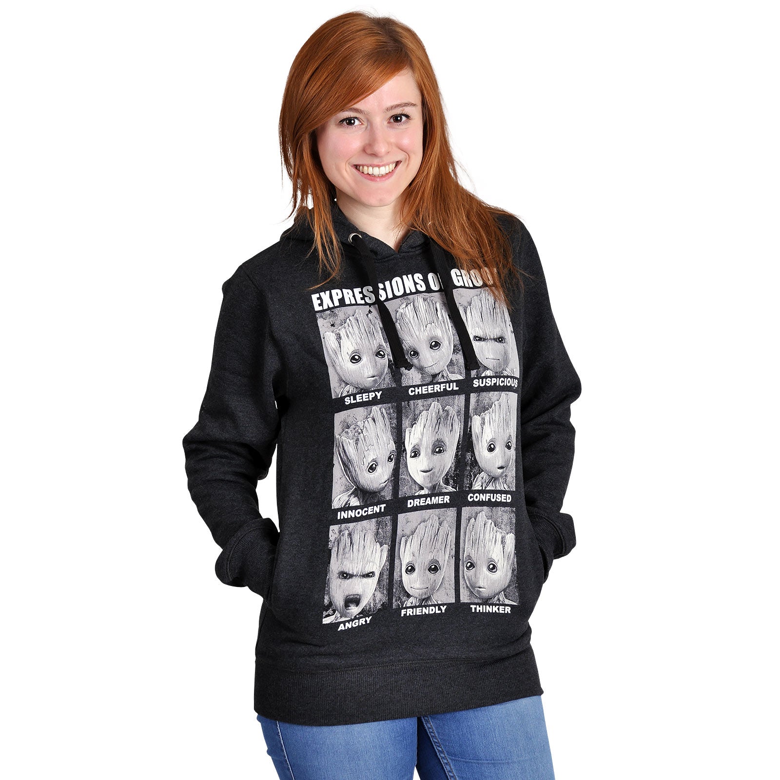 Product image Guardians of the Galaxy - Groot Expressions Hoodie Grey