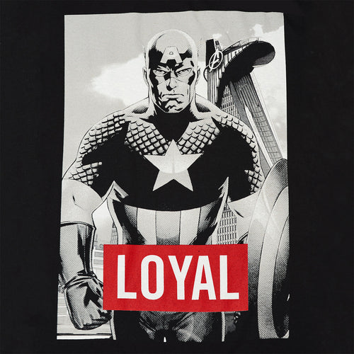 Produktbild Avengers - Captain America Loyal T-Shirt svart