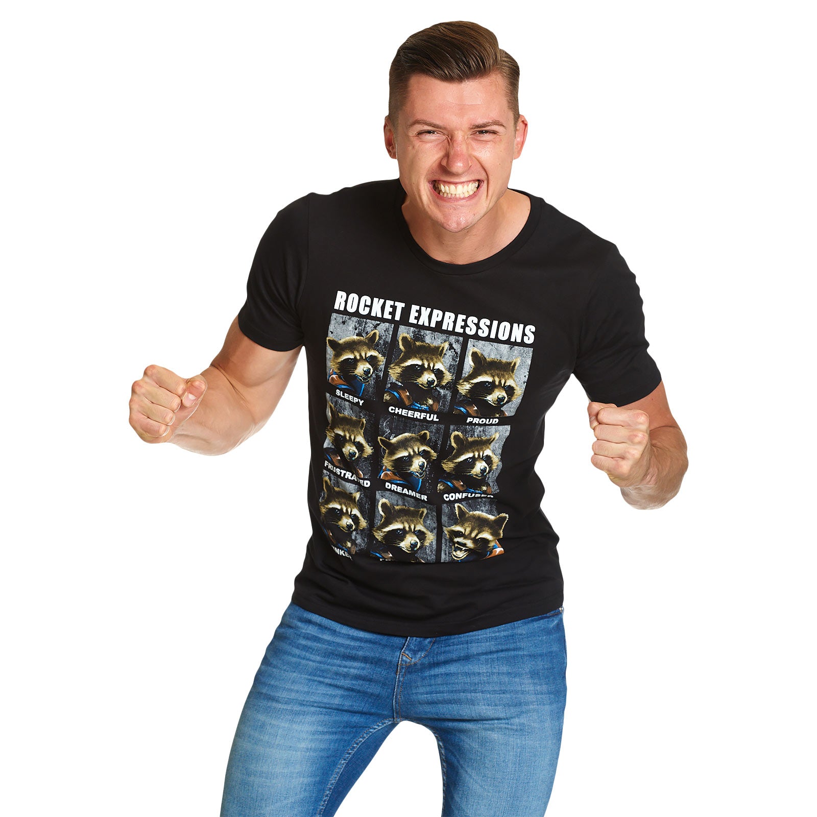 Produktbild Guardians of the Galaxy - Rocket Expressions T-shirt svart